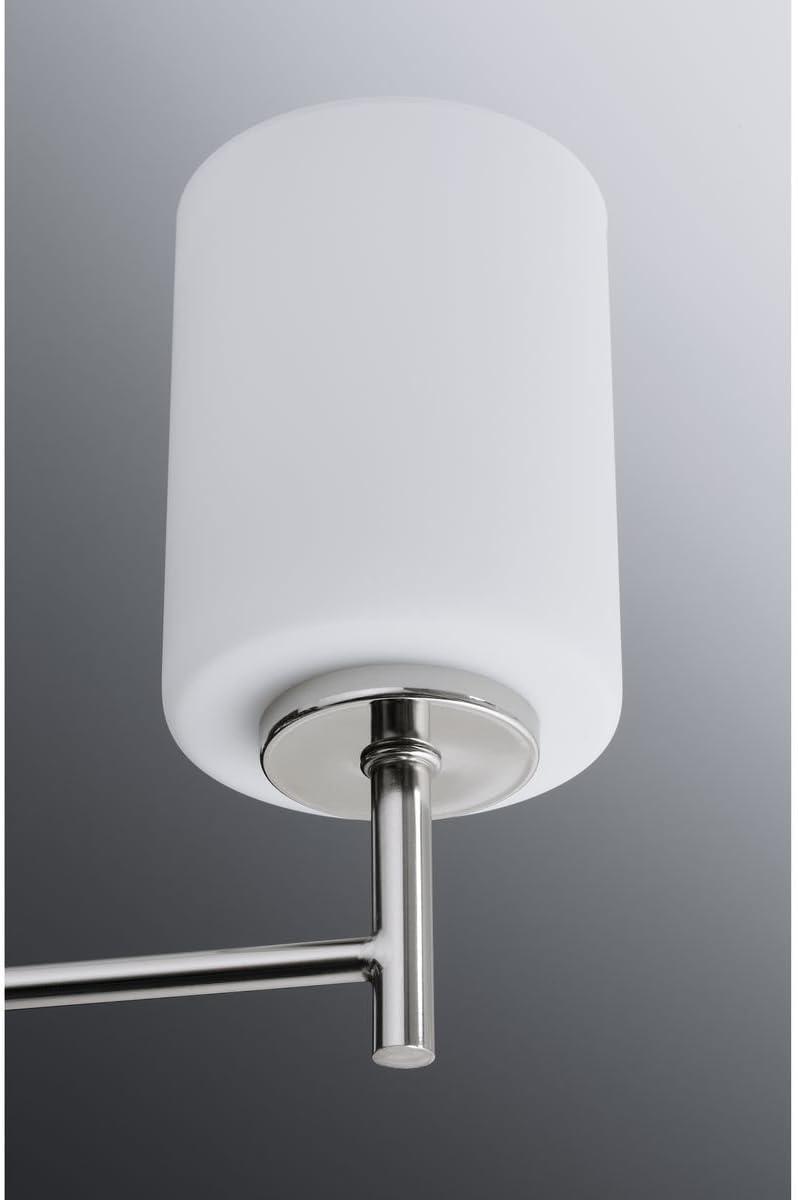 Progress Lighting Replay Collection 9.75" 1 Light Polished Nickel Etched Glass Bath Vanity Light