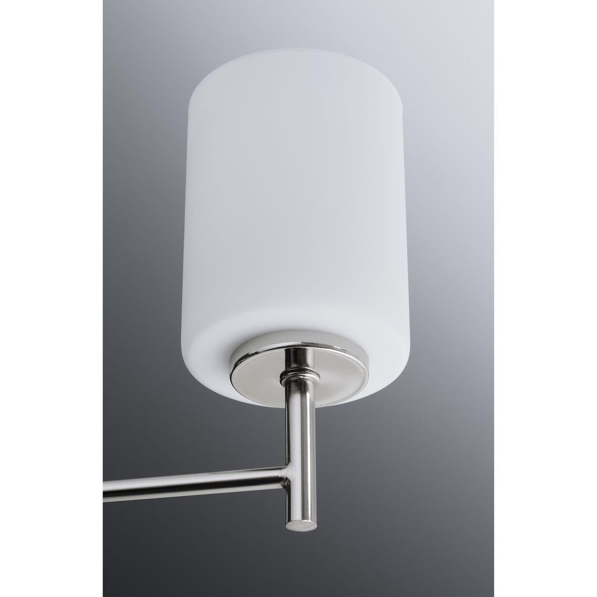 Progress Lighting Replay 1-Light Bath & Vanity Wall Light, Polished Nickel, Porcelain Shade