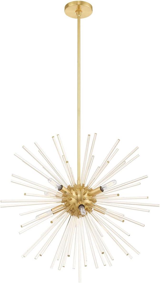 Livex Lighting Utopia 8 - Light Chandelier in Satin Brass