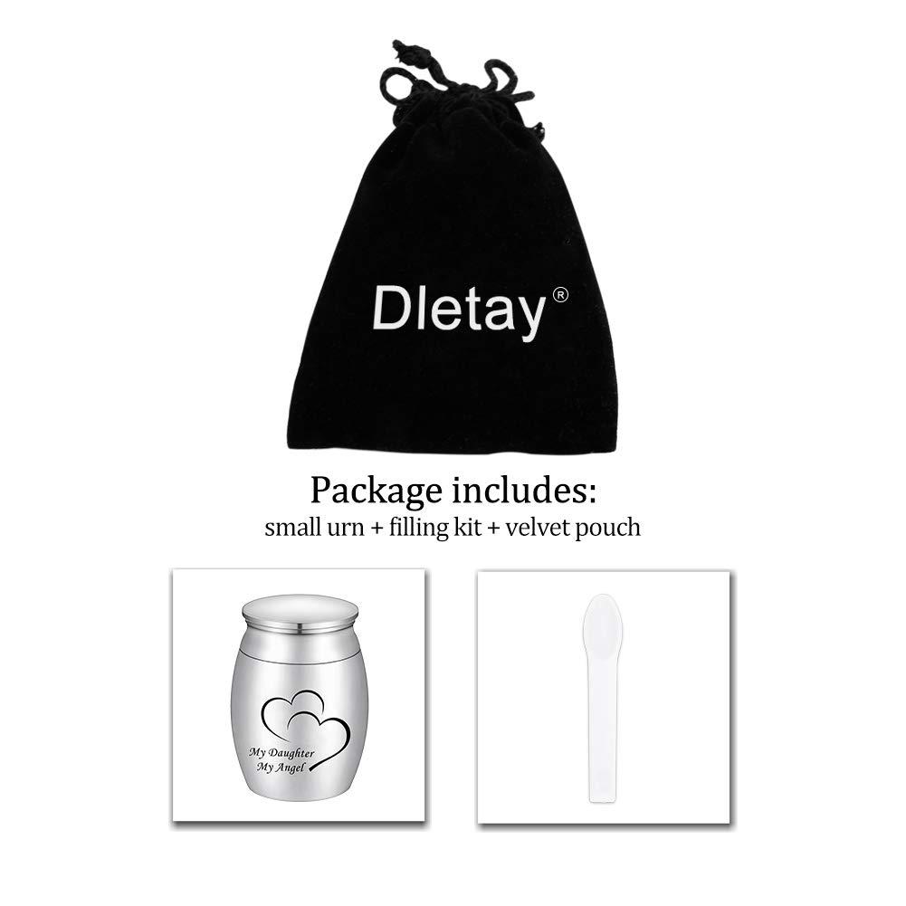 Small Keepsake Urn for Dad Mini Cremation Urns Decorative Memorial Funeral Ashes Holder Silver Engraved Stainless Steel Container for Dad Father 1.57 x 1.18 Inch-My Dad My Hero My Angel