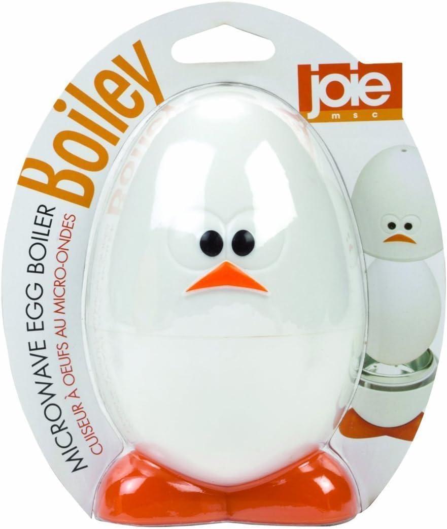 Whimsical White and Orange Microwave Egg Cooker