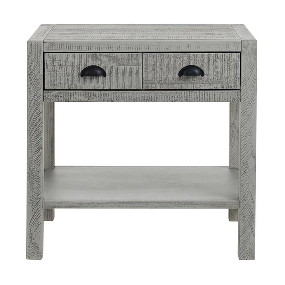 Arden 2-Drawer Wood Nightstand, Perfect for Modern Rustic, Boho or Traditional Bedroom, Functional and Stable Storage, 28W x 19D x 26 3/8H
