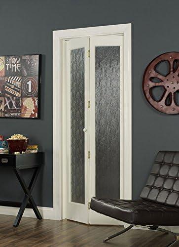 LTL Home Products Pinecroft Rain Full Glass Wood Unfinished Bi-Fold Door