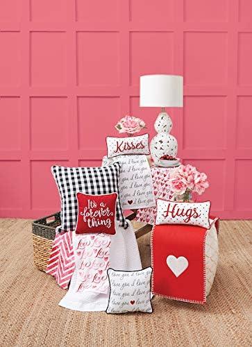 C&F Home 6" x 12" Hugs Dot Small Petite Valentine's Day Decorative Throw Pillow