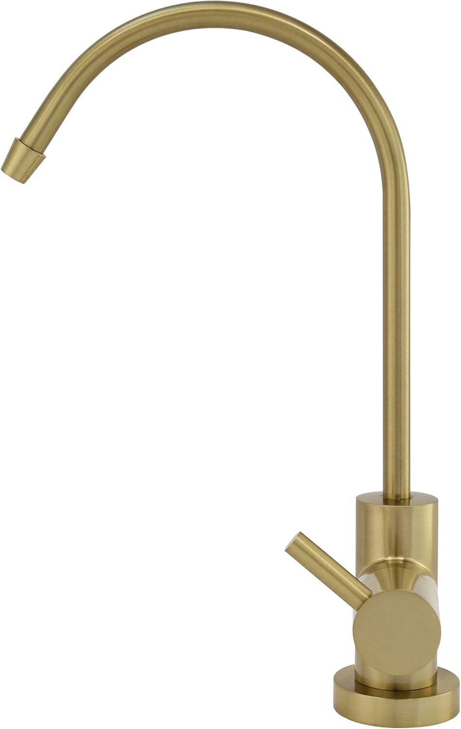 Metpure Water Filtration Faucet Brushed Gold Euro Style Non Air Gap Reverse Osmosis Drinking Water Dispenser With Faucet Wrench