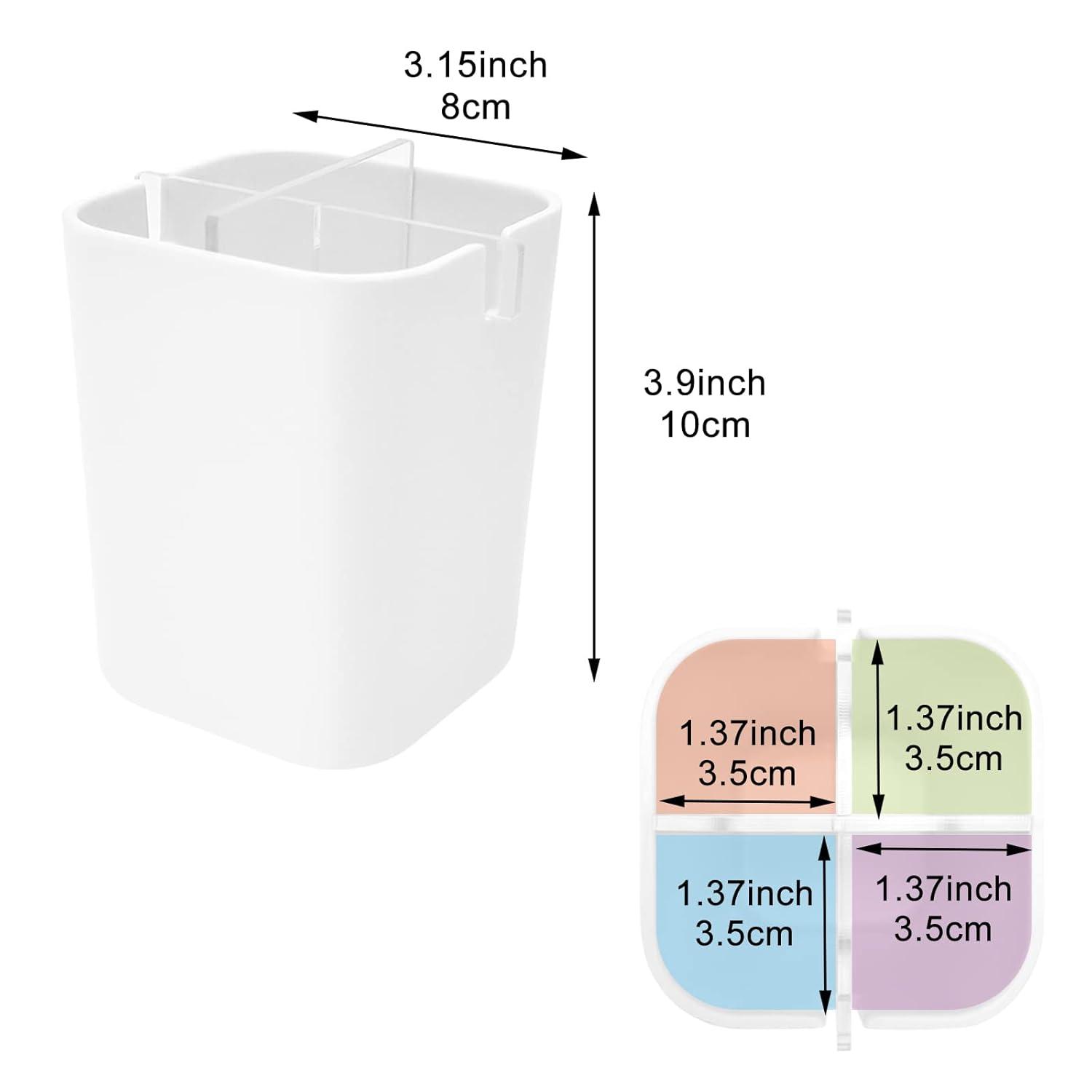 Soporte para Cepillo de Dientes de Bambú, Soporte para Lápices, Carrito para Pasta de Dientes Ecológico Natural, Soporte Organizador para Tocador de Baño