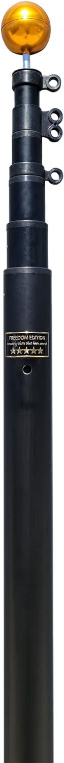 Service First Telescoping Flagpole Freedom Edition Black