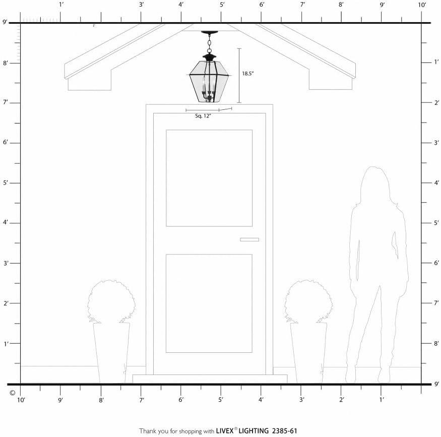 Livex Lighting Westover 3 - Light Pendant in  Black