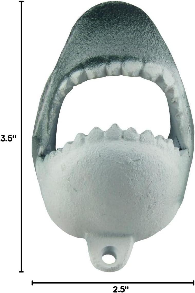 Cast Iron Shark Head Beer Cap Soda/Pop Top Wall Mount Bottle Opener Bar/Pub Tool