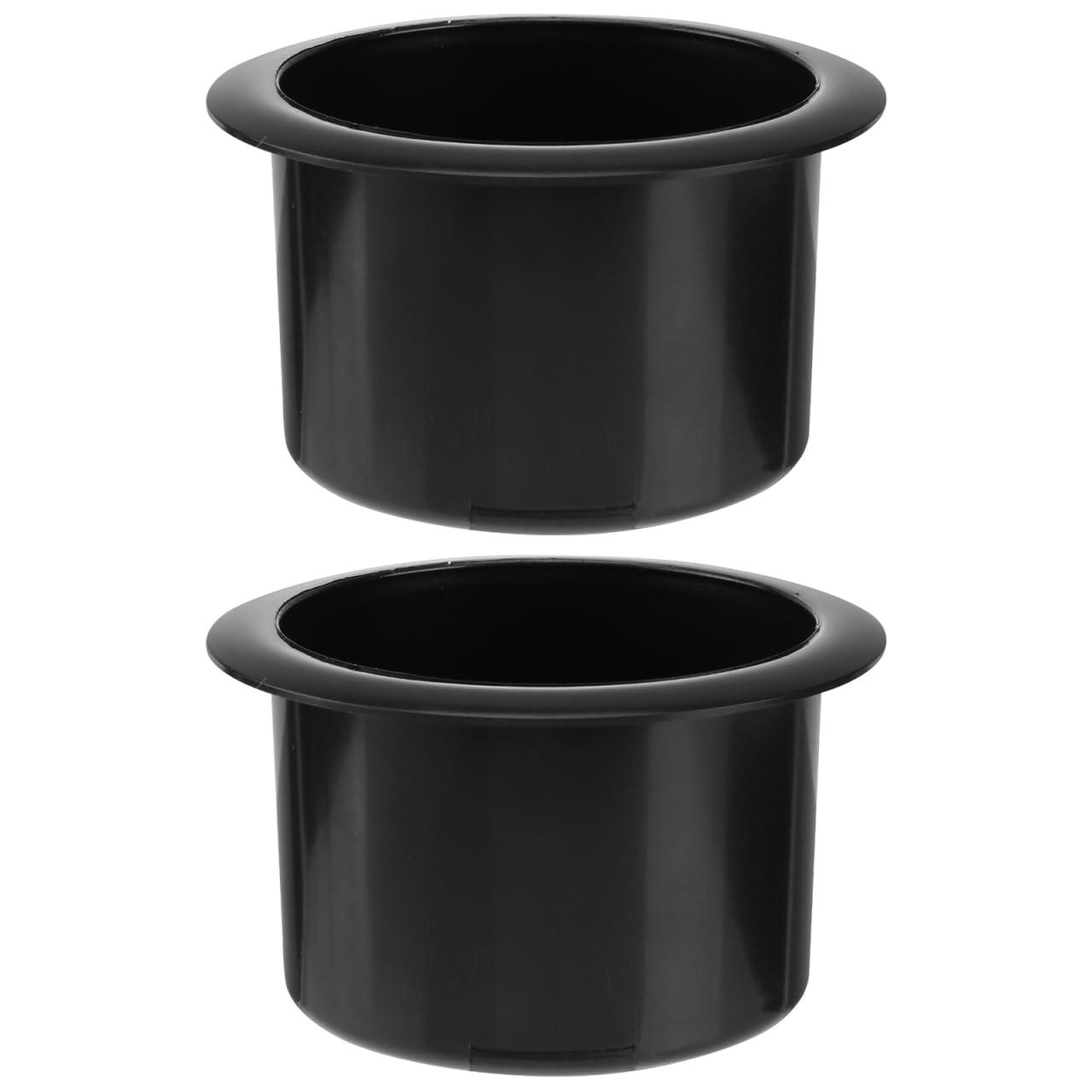 Black Plastic Drop-In Cup Holder Insert for Sofa, Boat, RV, and Car