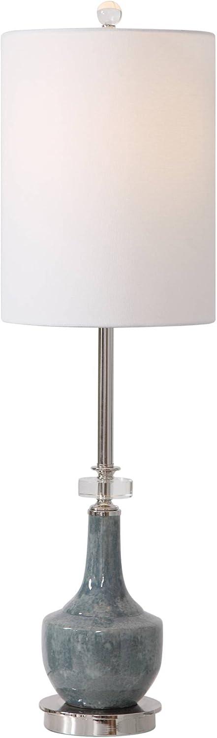 Uttermost Piers 33 1/2" HIgh Mottled Blue Ceramic Buffet Table Lamp