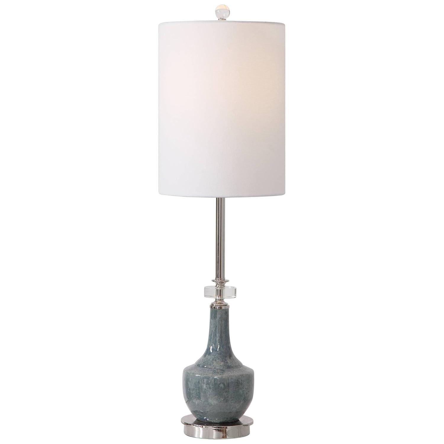 Uttermost Piers 33 1/2" HIgh Mottled Blue Ceramic Buffet Table Lamp