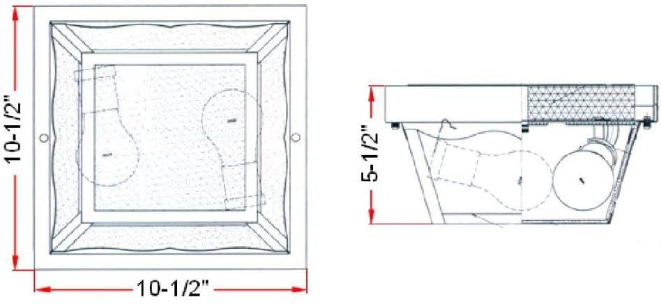 2 - Light 10.5" Flush Mount