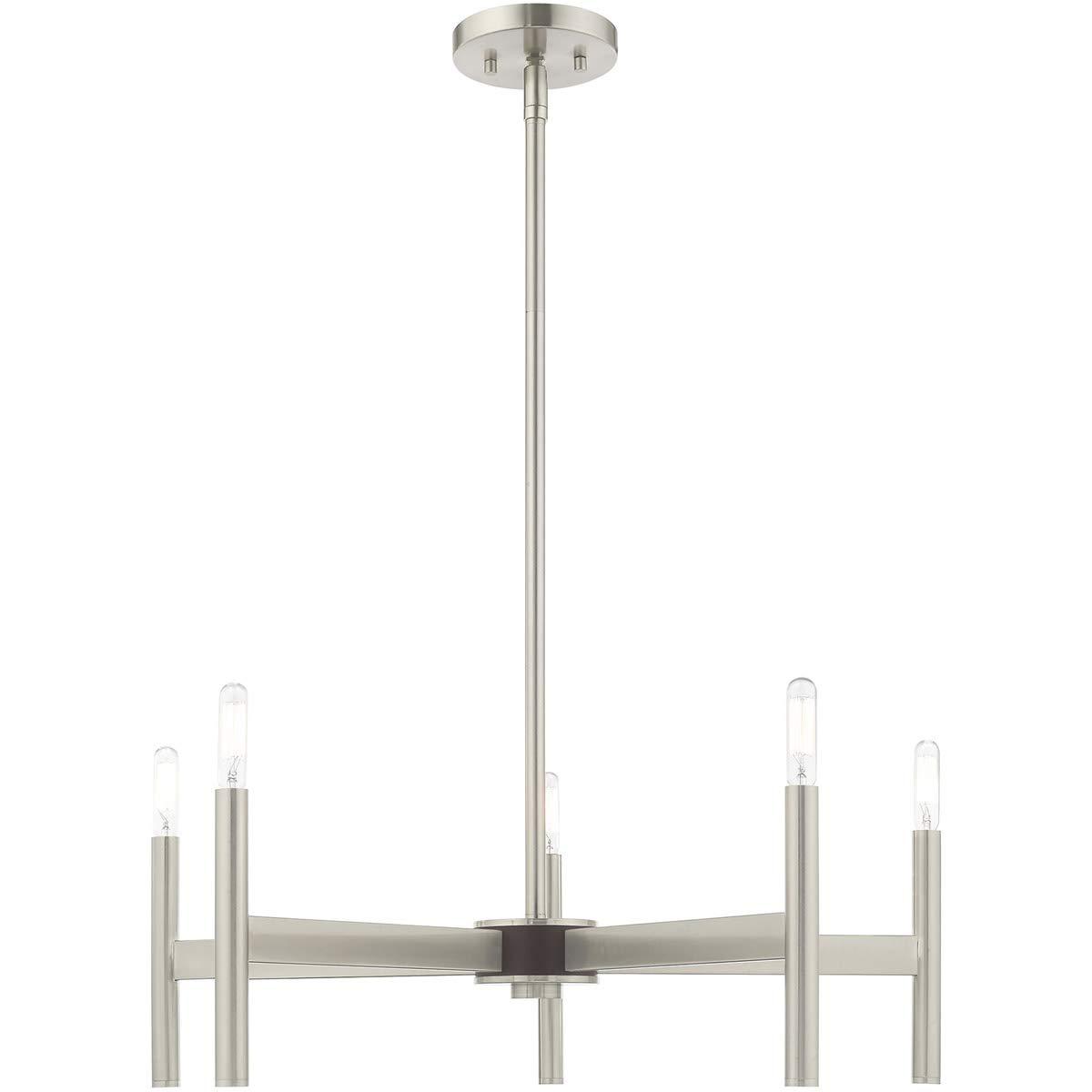 Livex Lighting Copenhagen 5 - Light Chandelier in  Brushed Nickel