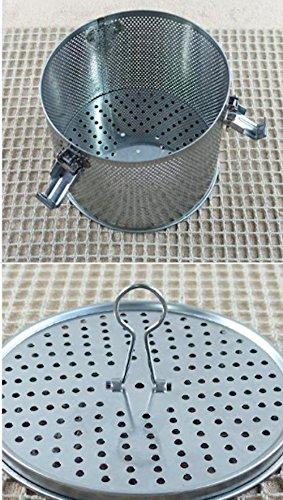 Commercial Grade D 6.3" X H 5.3" Genuine Stainless Steel 18/8 Perforated Tall Strainer - One Touch Lock System - Restaurant & Home Use - Extra Large
