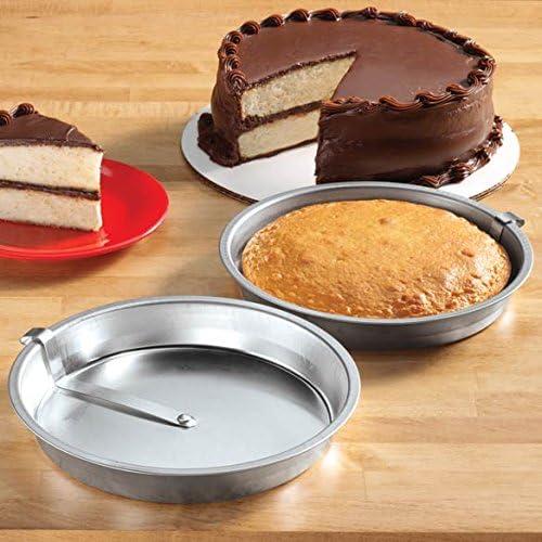 Bandwagon Tin-Plated Cake Pan with Release 9" OD x 1 1/4" Deep Set of 2