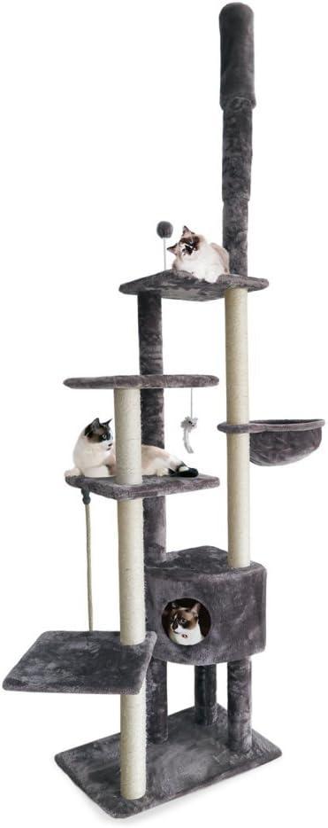 FurHaven 113"  Floor to Ceiling Playground Cat Tree