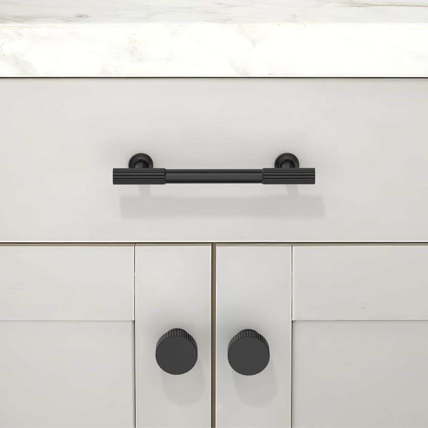 Piper Kitchen Handles, Solid Core Drawer Pulls for Cabinet Doors, 3-3/4" (96mm)