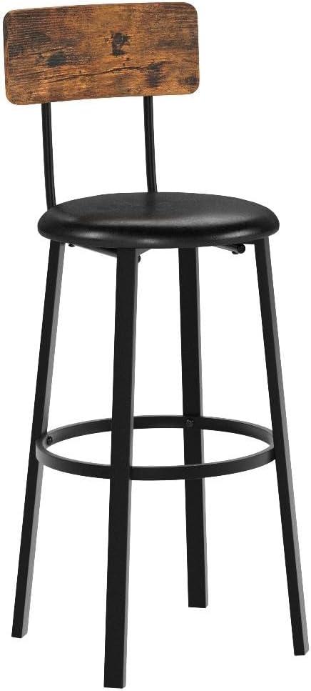 Upholstered Counter Stool with Metal Frame