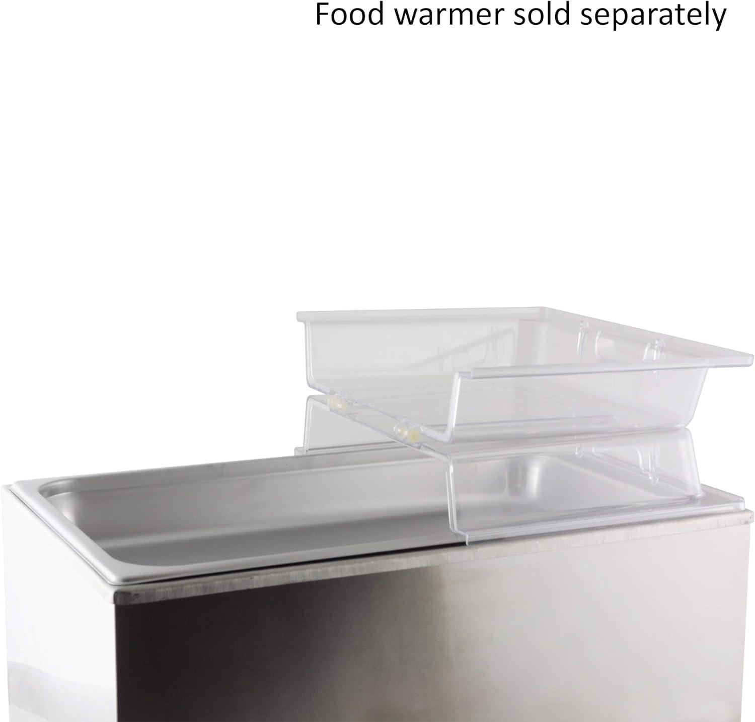 TrueCraftware- 21" x 13" x 3" Full Size Polycarbonate Hinged Dome Cover Opens on both ends Clear Color- Food Pan Cover Pastry Cover Display Cover Serving Platter Cover Clear Food Pan Cover
