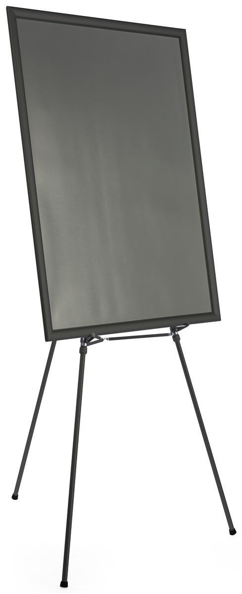 Floor Easel for Art or Display, Adjustable Height, with 36" x 48" Snap Frame (Black Aluminum) (EASSF3648B)