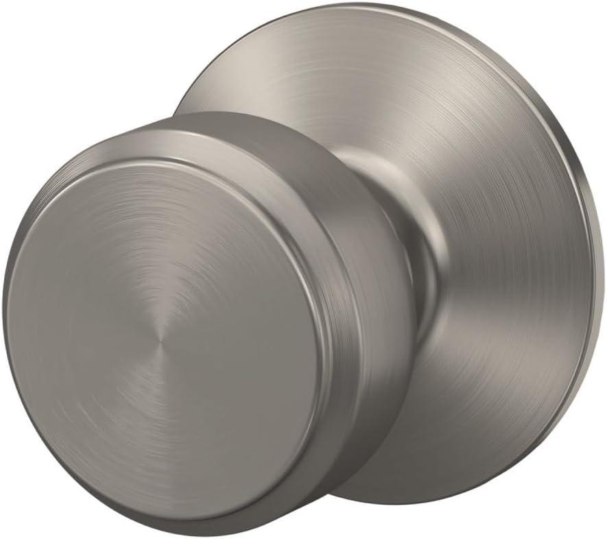 Schlage F10 BWE 619 Bowery Door Knob, Hall & Closet Passage Lock, Satin Nickel