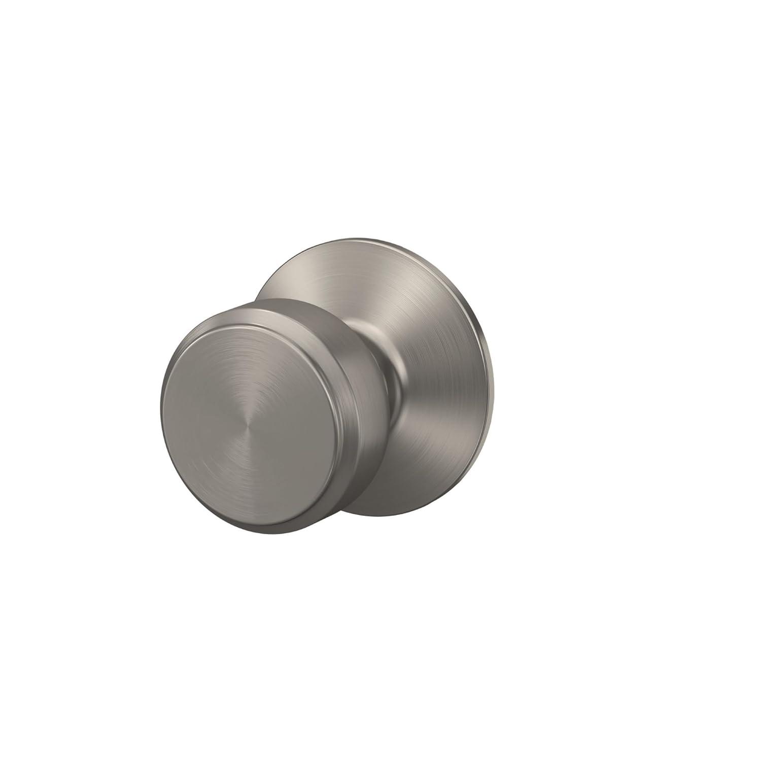 Schlage F10 BWE 619 Bowery Door Knob, Hall & Closet Passage Lock, Satin Nickel