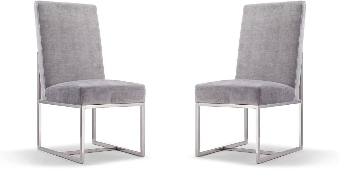 Set of 2 Element Velvet Dining Chairs - Manhattan Comfort