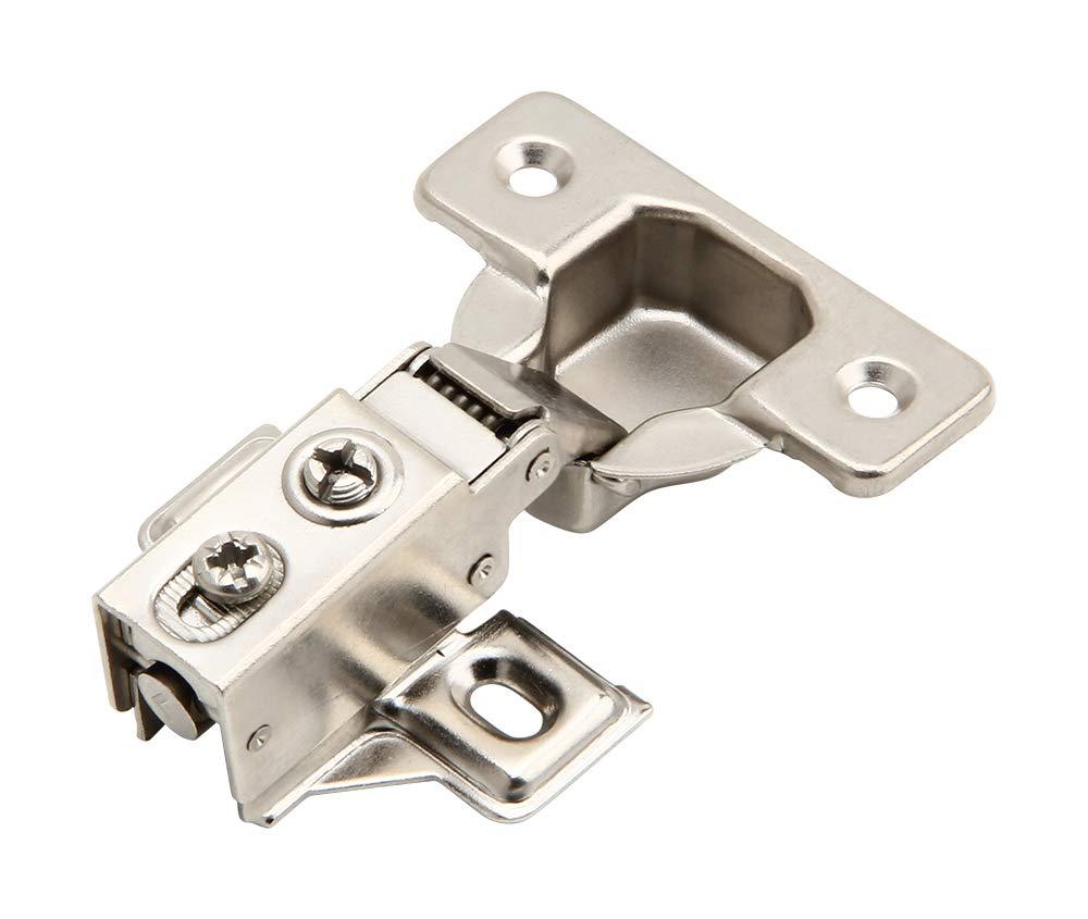 20 Pack - Silverline Face Frame Quiet Soft Close Cabinet Door Hinges, 1/2 Inch Overlay, with Built-in Metal Dampers, Strong Heavy Duty Steel for Kitchen Bathroom