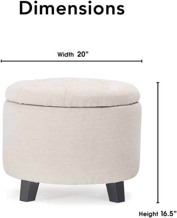 Bennett ClickDecor Button Tufted Storage Ottoman