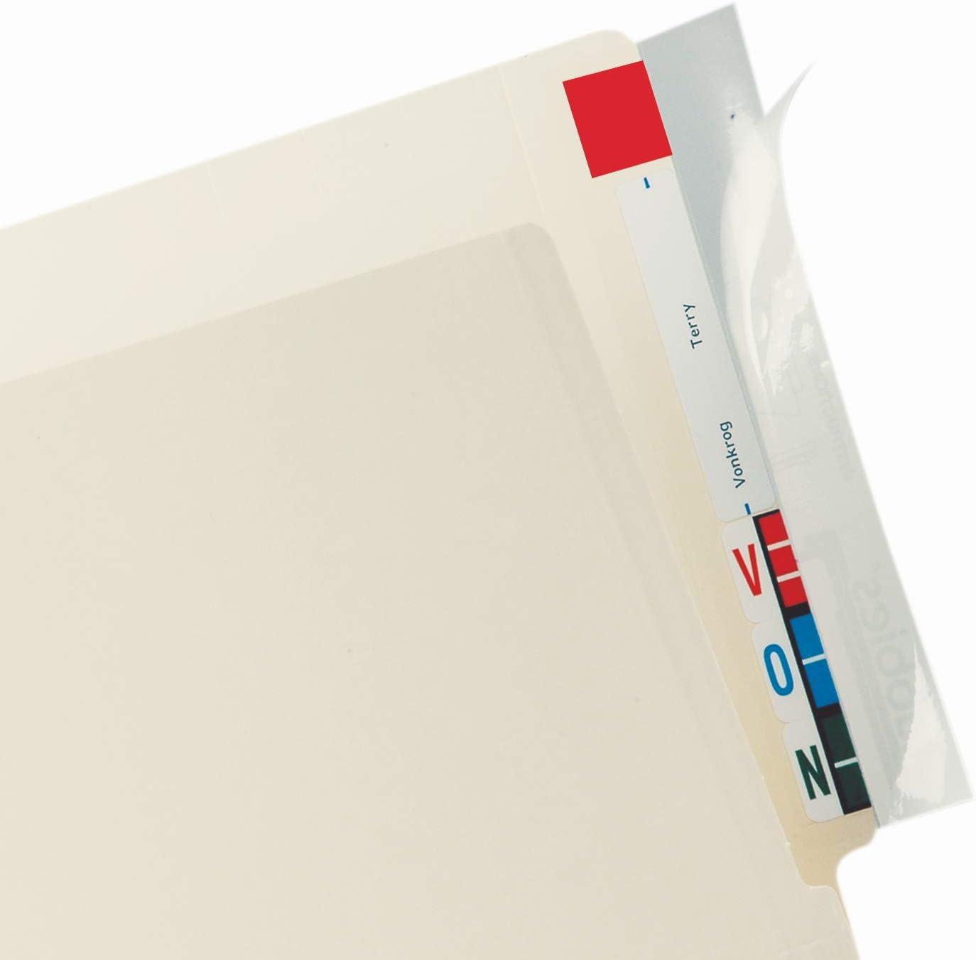 Clear Self-Adhesive Wear-Resistant File Tab Protectors, 8x2, 100-Pack