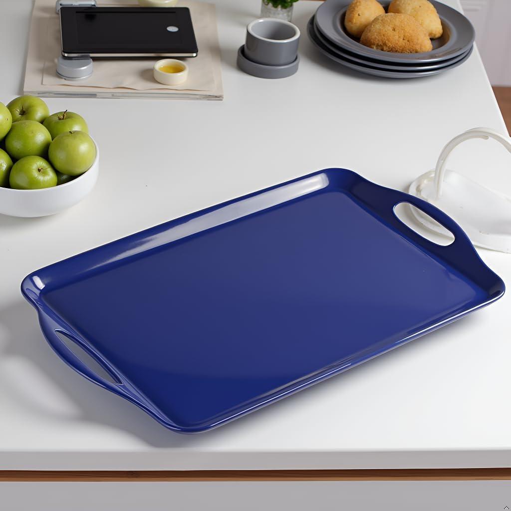 Reston Lloyd Multi-Purpose 18" Rectangle Melamine Plastic Handled Tray