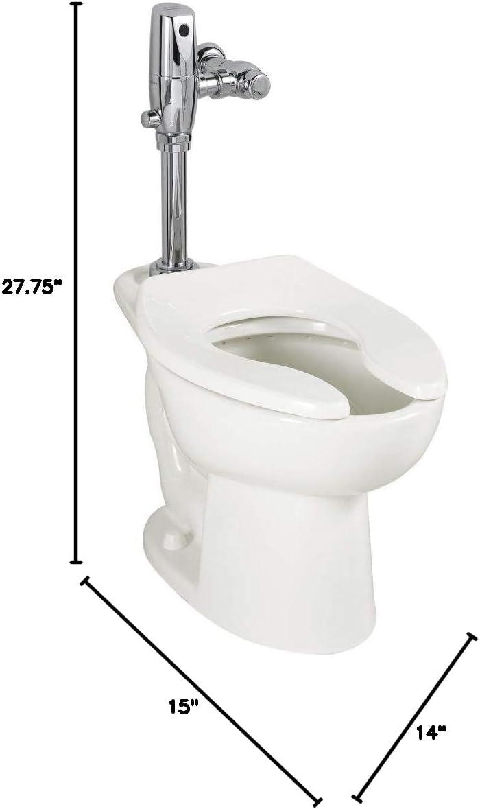 White Ceramic Elongated Commercial Flushometer Toilet Bowl