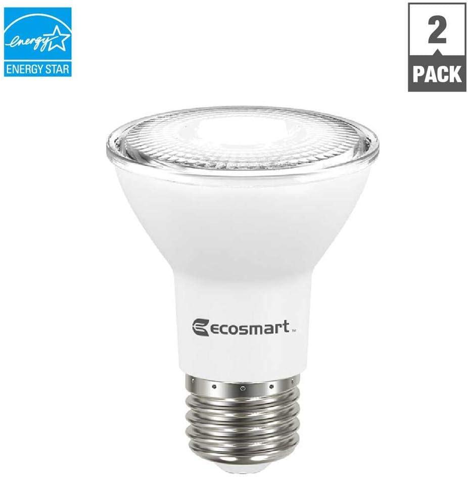 EcoSmart 50-Watt Equivalent PAR20 Dimmable Energy Star LED Light Bulb Bright White (2-Pack)