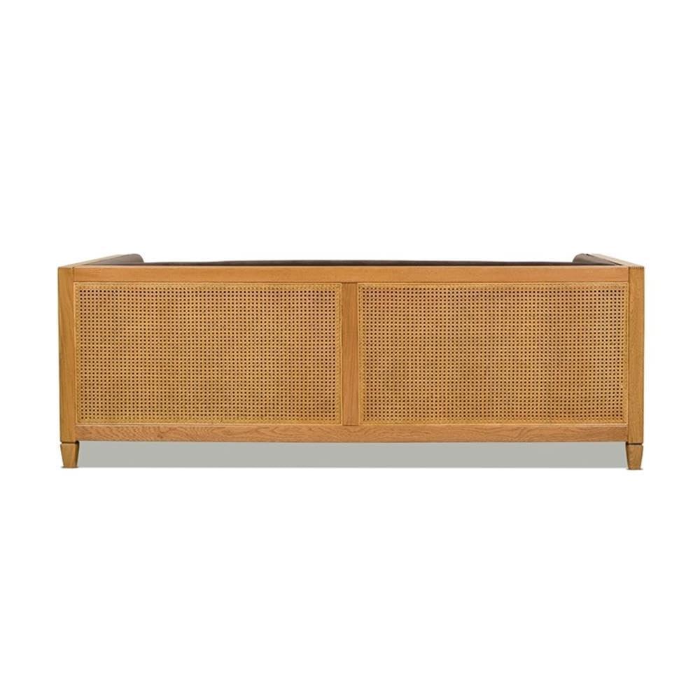 Jennifer Taylor Home Georgia Cane Rattan Tuxedo Seating Collection (Sofa), Brown