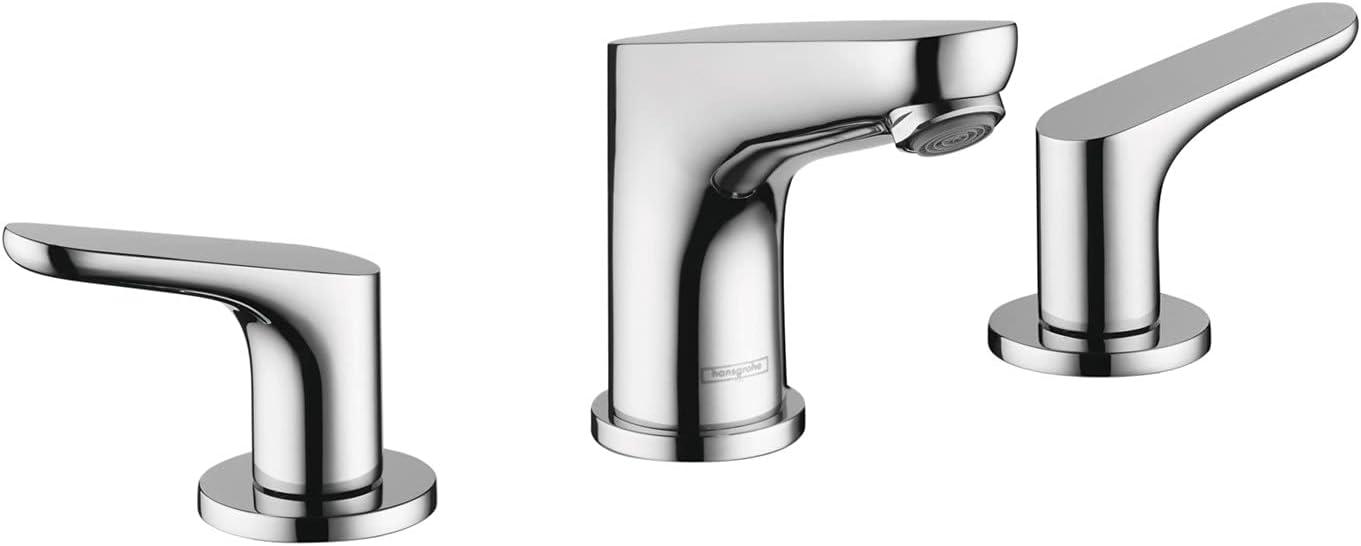 Modern Chrome Dual-Lever Widespread Bathroom Faucet