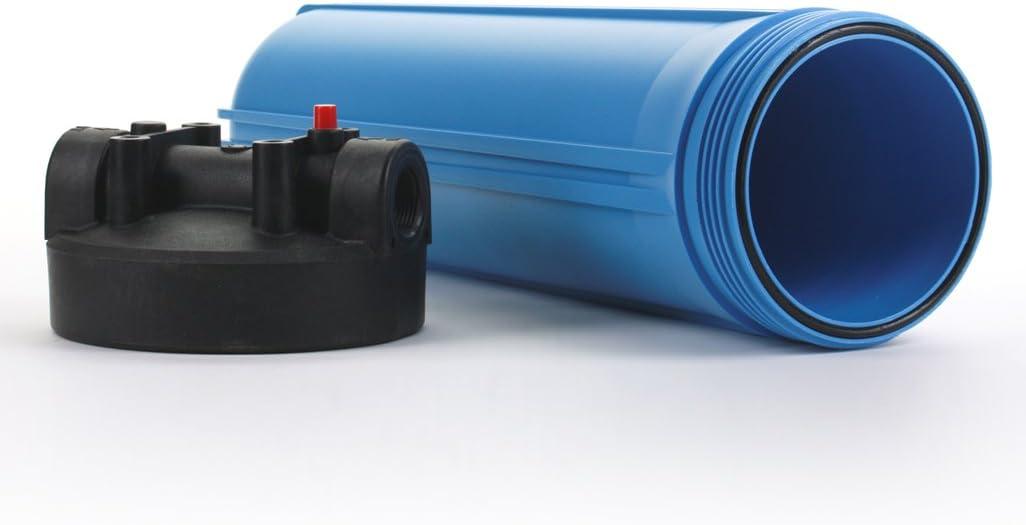 Hydronix 20" Blue Polypropylene Water Filter Housing with 1.5" Ports