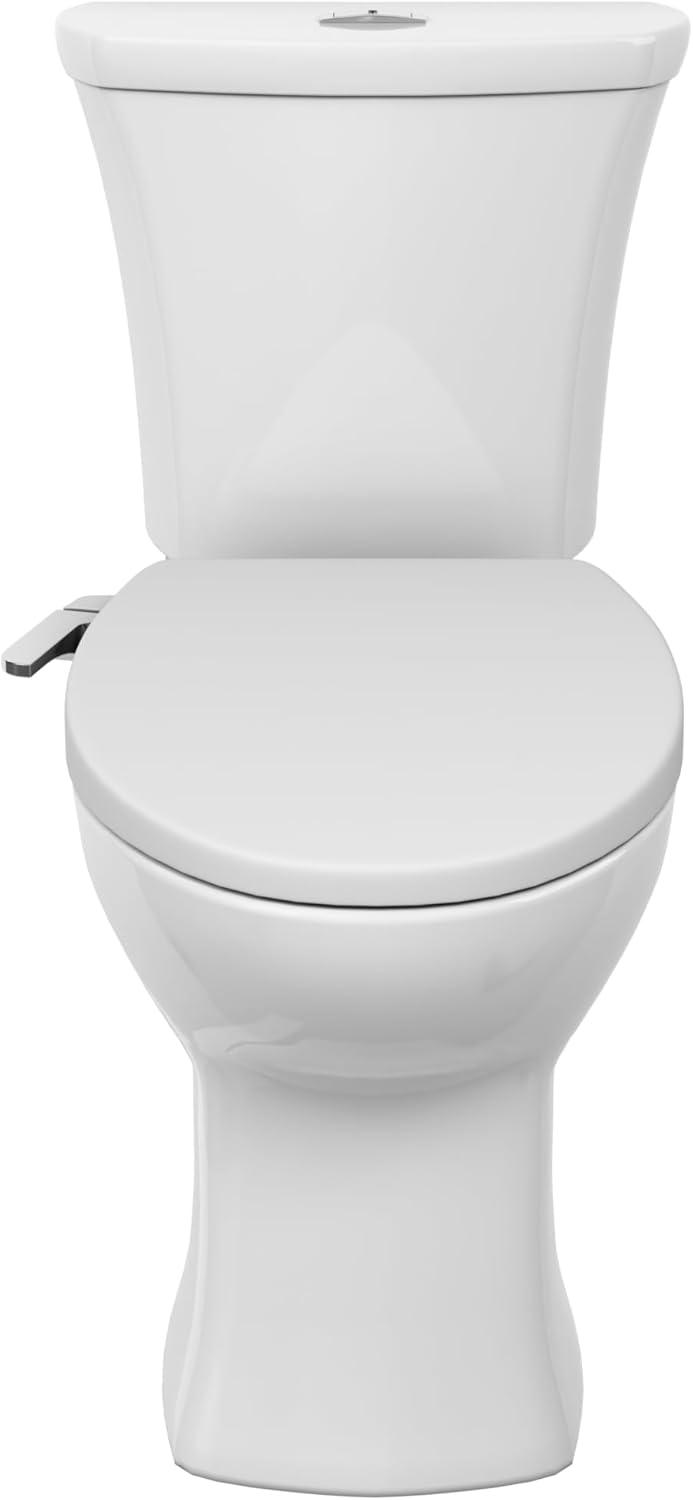 American Standard Edgemere Two-Piece Toilet with Bidet Seat & Wax Ring, Dual Flush, White