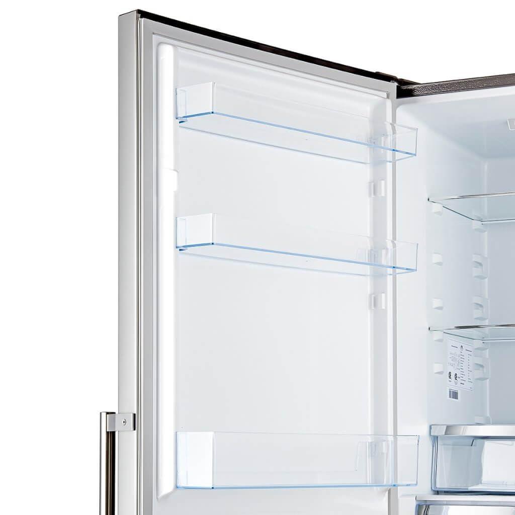 Guardia 46.8-Inch Side-by-Side Bottom Freezer Refrigerator Stainless Steel, 21.6 cu.ft.