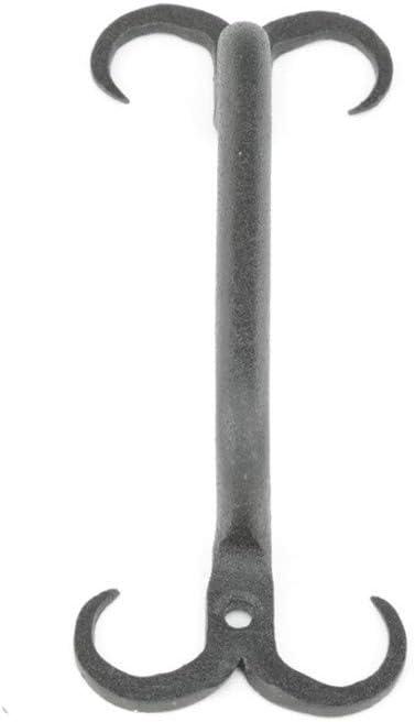 Renovators Supply Black Wrought Iron Cabinet Handle 4.5" L Rustic Decorative Horn Tip Pull Handle Rust Resistant Drawer and Dresser Door Pulls w/Screws Pack of 2