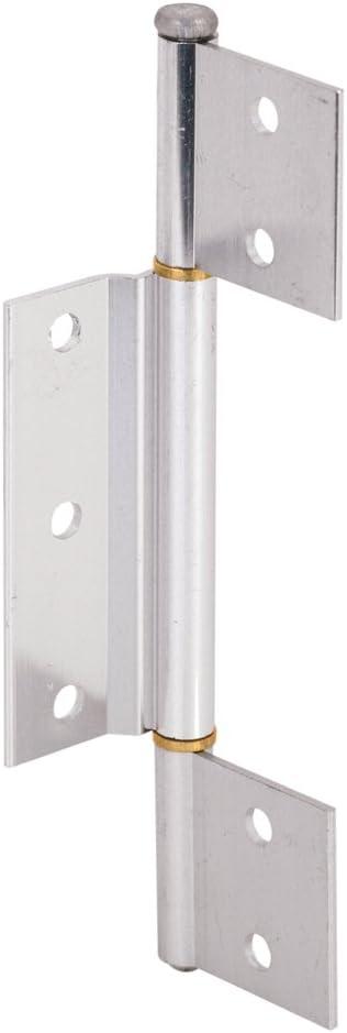 Natural Aluminum Offset Storm Door Hinge with Fixed Pin