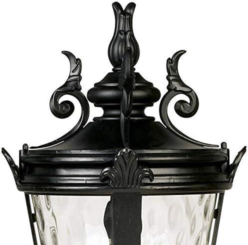 John Timberland Casa Marseille Vintage Outdoor Post Light Textured Black with Pier Mount 29" Clear Hammered Glass for Exterior Barn Deck House Porch