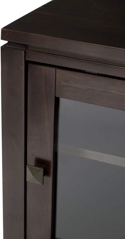 Simpli Cosmopolitan Wood 48"W TV Media Stand For TVs upto 50" in Mahogany Brown