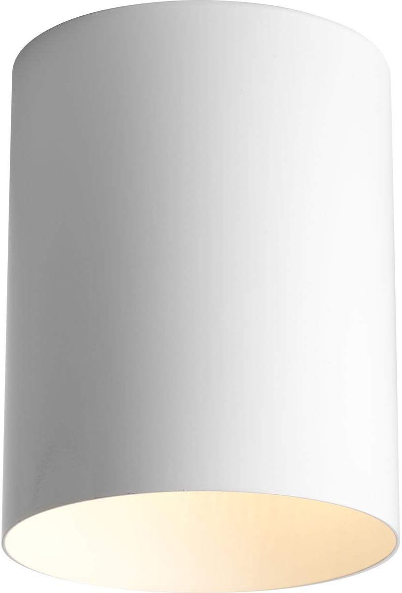 Progress Lighting, Cylinder, 1-Light, Flush Mount, Antique Bronze, LED Collection: Cylinder, Material: Aluminum, Finish Color: White