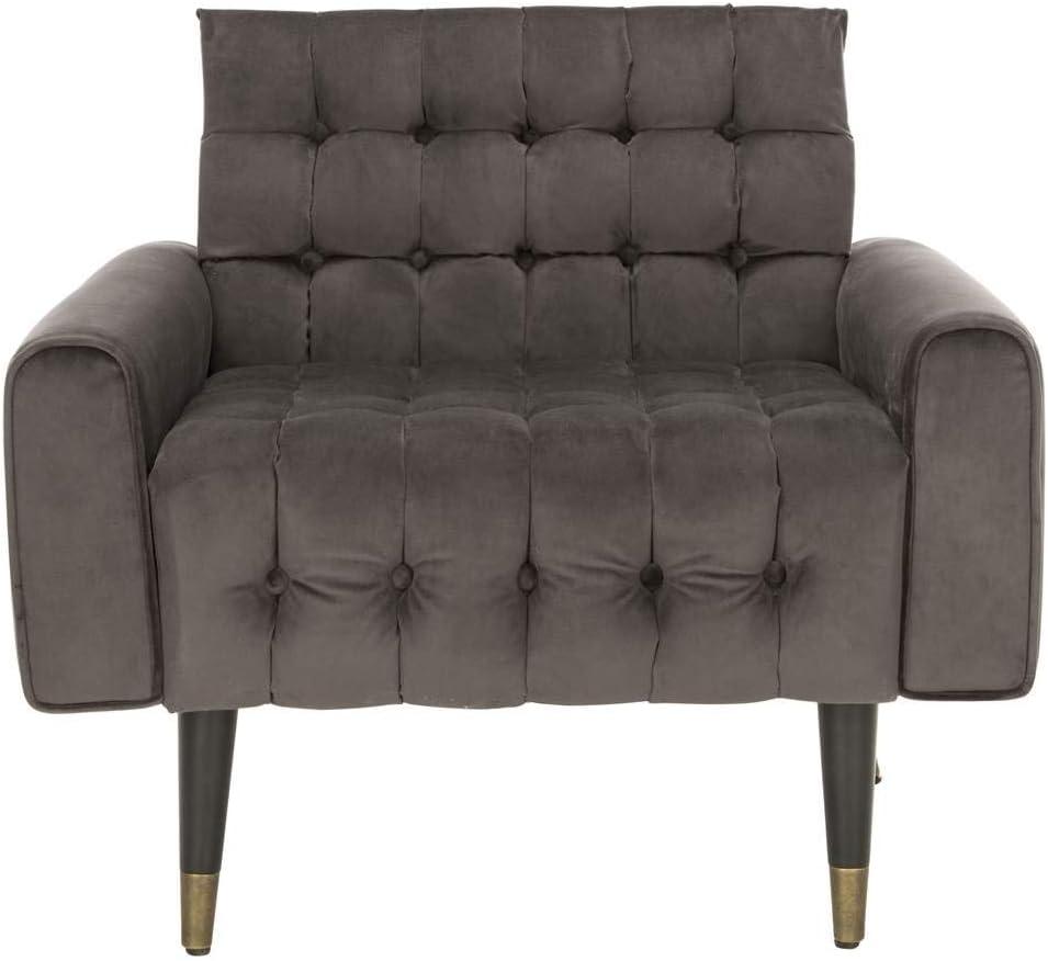 Amaris Tufted Accent Chair - ACH4503 - Shale/Black - Safavieh