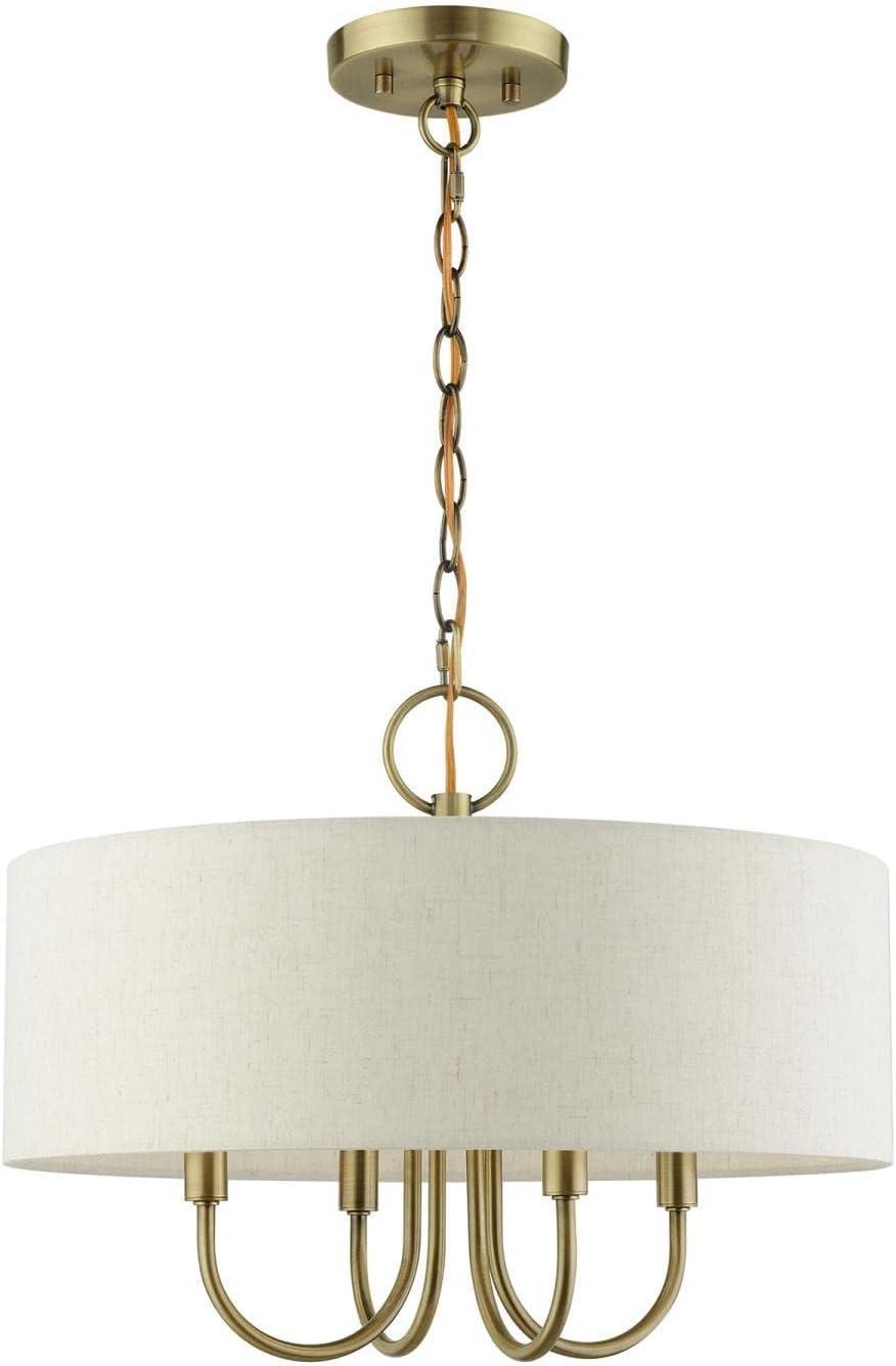 Livex Lighting Blossom 4 - Light Pendant in  Antique Brass