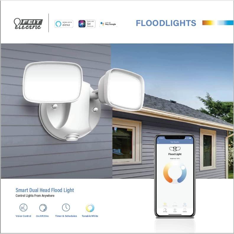 Feit Electric SMART Switch Hardwired LED White Security Floodlight