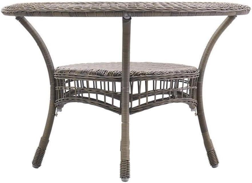 Carolina All-Weather Wicker Dining 5-Piece Dining Set with 42" Diameter Outdoor Dining Table and Four 37"H Chairs