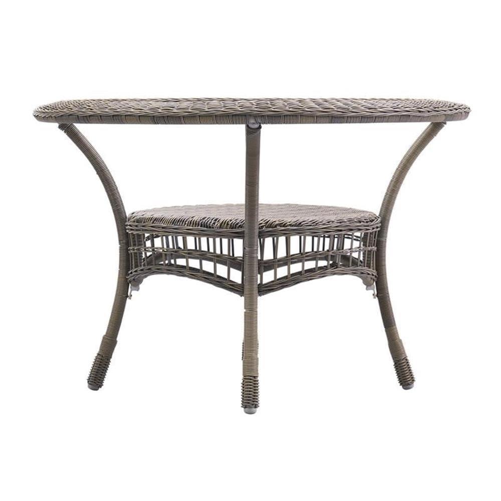 Carolina All-Weather Wicker Dining 5-Piece Dining Set with 42" Diameter Outdoor Dining Table and Four 37"H Chairs