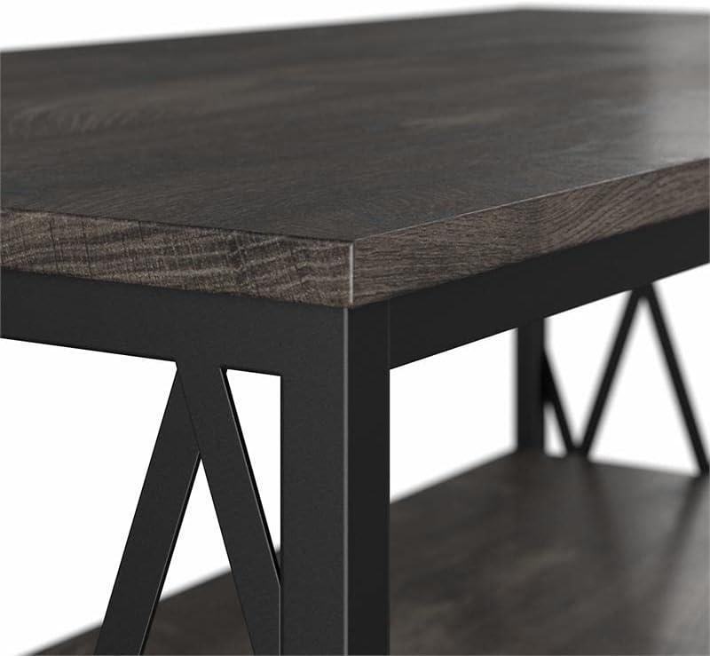 City Park Industrial Coffee Table in Dark Gray Hickory - Engineered Wood